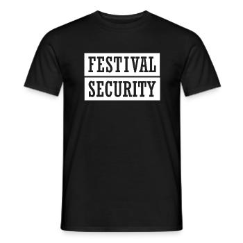 Party Shirt · FESTIVAL SECURITY · Gift - Men's T-Shirt - black - Front - AI Model Male 178 light (178cm)