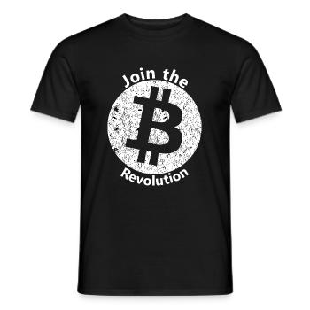 La révolution Bitcoin - T-shirt homme - noir - Devant - AI Model Male 178 light (178cm)