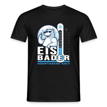 Eisbader Winterschwimmer Minusgrad Winterbaden - Männer T-Shirt - Schwarz - Vorne - AI Model Male 178 light (178cm)