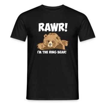 Rawr! Ich bin der Ringbär! - Männer T-Shirt - Schwarz - Vorne - AI Model Male 178 light (178cm)