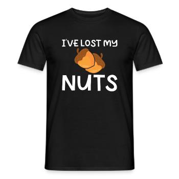 Ich habe meine Nüsse verloren - Männer T-Shirt - Schwarz - Vorne - AI Model Male 178 light (178cm)
