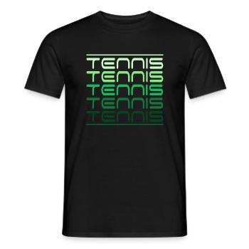 Tennis Club de tennis Balle de match Joueurs de tennis - T-shirt homme - noir - Devant - AI Model Male 178 light (178cm)