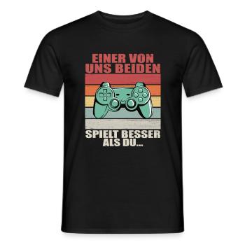 Gaming Retro Vintage lustiger Spruch - Männer T-Shirt - Schwarz - Vorne - AI Model Male 178 light (178cm)