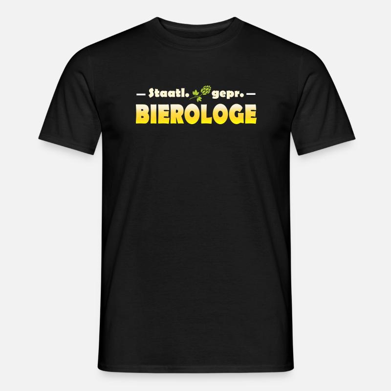 Bier Wissenschaft Alkohol - Männer T-Shirt - Schwarz