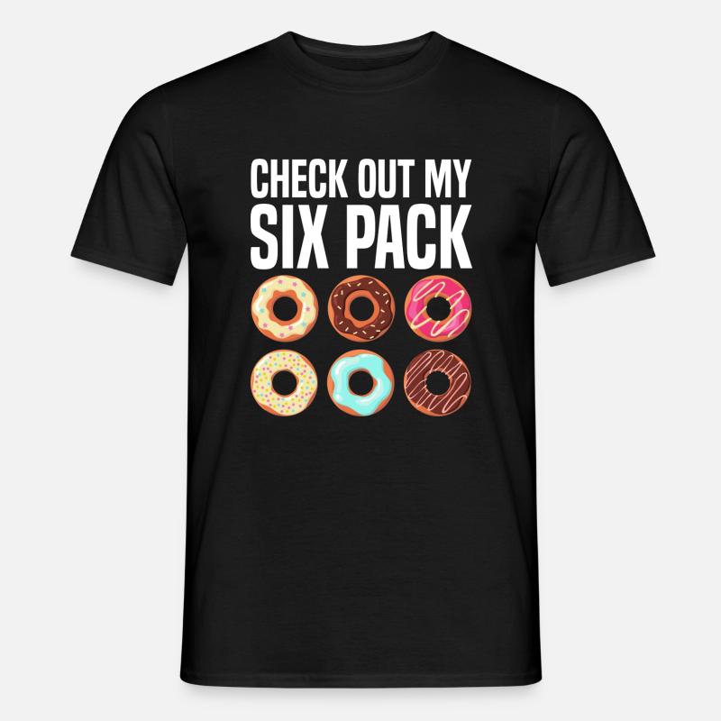Six pack de beignets - T-shirt homme - noir