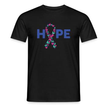 Thyroïde Cancer Hope et Butterfly Band - T-shirt homme - noir - Devant - AI Model Male 178 light (178cm)