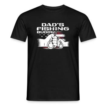 Angeln Angler Vater Sohn Dad's Fishing Buddy - Männer T-Shirt - Schwarz - Vorne - AI Model Male 178 light (178cm)