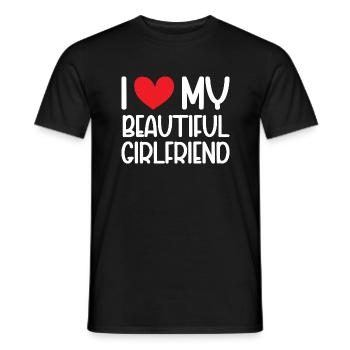 Paare Liebe Herz Freund Geschenkidee Beziehung - Männer T-Shirt - Schwarz - Vorne - AI Model Male 178 light (178cm)