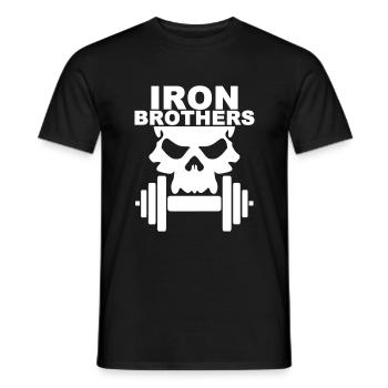 iron_brothers - Männer T-Shirt - Schwarz - Vorne - AI Model Male 178 light (178cm)