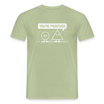 Vous êtes un cadeau inutile - T-shirt homme - vert sauge - Devant - AI Model Male 178 light (178cm)
