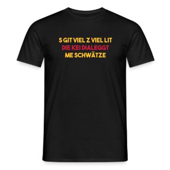 Kei Dialeggt Spruch - Shirt Alemannisch/Badisch - Männer T-Shirt - Schwarz - Vorne - AI Model Male 178 light (178cm)