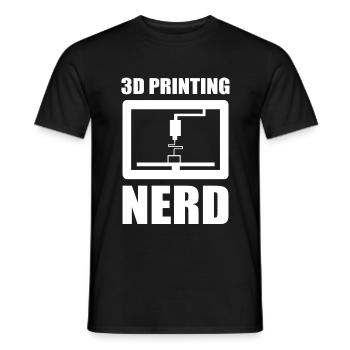 3D Nerd 3D Printing Nerd 3D Printer Sayings - Men's T-Shirt - black - Front - AI Model Male 178 light (178cm)
