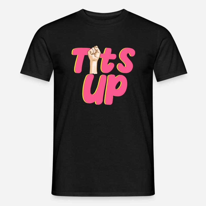 Tittenfeminismus - Männer T-Shirt - Schwarz