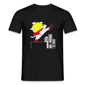 Cute Cat Meow Kitty Cats Gift Pet - Men's T-Shirt - black - Front - AI Model Male 178 light (178cm)