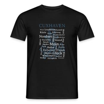 Cuxhaven Nordsee Niedersachsen Urlaub am Meer - Männer T-Shirt - Schwarz - Vorne - AI Model Male 178 light (178cm)