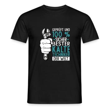 Kältetechniker Geschenk Klimatechniker - Männer T-Shirt - Schwarz - Vorne - AI Model Male 178 light (178cm)