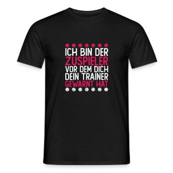 Volleyball Zuspieler Steller Stellspieler - Männer T-Shirt - Schwarz - Vorne - AI Model Male 178 light (178cm)