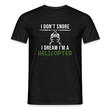 Ich bin ein Hubschrauber - Männer T-Shirt - Schwarz - Vorne - AI Model Male 178 light (178cm)