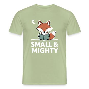 Clever Fox - Small & Mighty - Men's T-Shirt - sage - Front - AI Model Male 178 light (178cm)