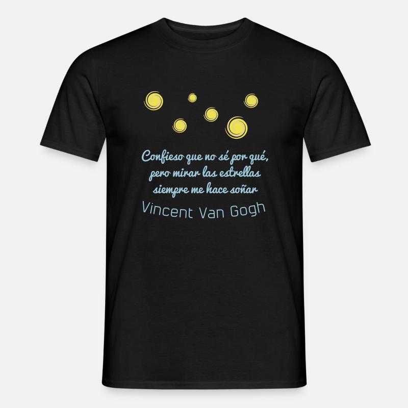 Van-Gogh-Sterne - Männer T-Shirt - Schwarz