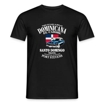 Dominican Republic - Men's T-Shirt - black - Front - AI Model Male 178 light (178cm)