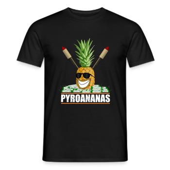 Feux d'artifice Pyro ananas - T-shirt homme - noir - Devant - AI Model Male 178 light (178cm)