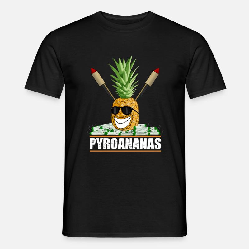 Pyro pineapple fireworks - Men’s T-shirt - black