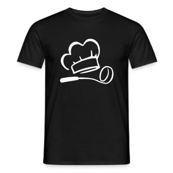Chapeau de chef Cuillère de cuisson Cuisine Cuisine - T-shirt homme - noir - Devant - AI Model Male 178 light (178cm)