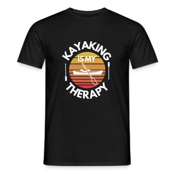 Kajak Kanutin Kanute Paddeln Therapie lustiges - Männer T-Shirt - Schwarz - Vorne - AI Model Male 178 light (178cm)