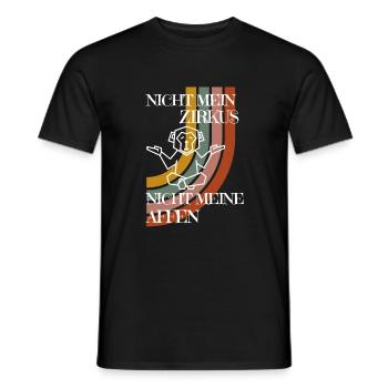 Zirkus Affen Tierliebhaber Affen Outfit Geschenk - Männer T-Shirt - Schwarz - Vorne - AI Model Male 178 light (178cm)