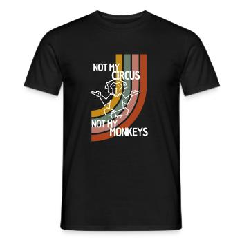 Affenzirkus Affen Motiv Tierliebhaber cooles Desig - Männer T-Shirt - Schwarz - Vorne - AI Model Male 178 light (178cm)