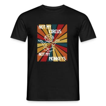 Zoo Affenliebhaber Affenzirkus Weihnachten Design - Männer T-Shirt - Schwarz - Vorne - AI Model Male 178 light (178cm)