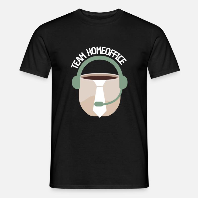 Team Home Office Sloth Home Work Gift Idea - Men’s T-shirt - black
