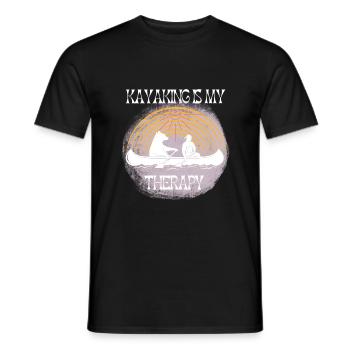 Kayak Canoë Kayak Thérapie Cadeau - T-shirt homme - noir - Devant - AI Model Male 178 light (178cm)