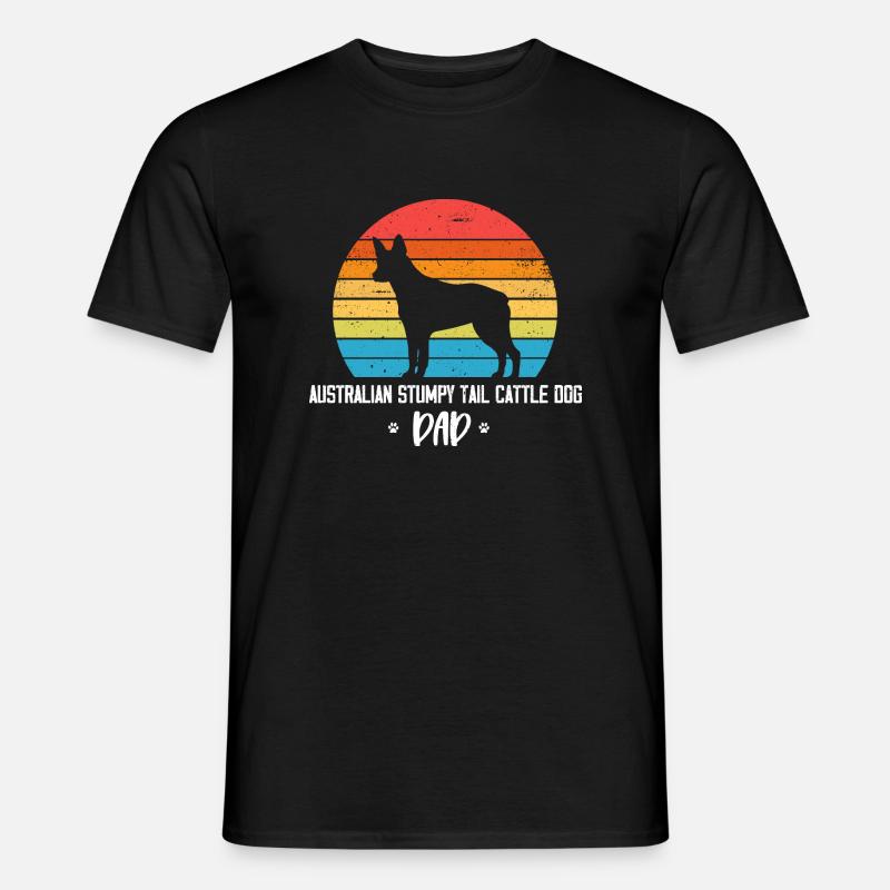 Australian Stumpy Tail Cattle Dog - Männer T-Shirt - Schwarz