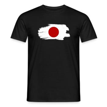Drapeau du Japon Look Usé Nihon Drapeau Japonais - T-shirt homme - noir - Devant - AI Model Male 178 light (178cm)