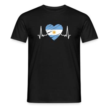 Argentina Flag South America Argentine Flag - Men's T-Shirt - black - Front - AI Model Male 178 light (178cm)