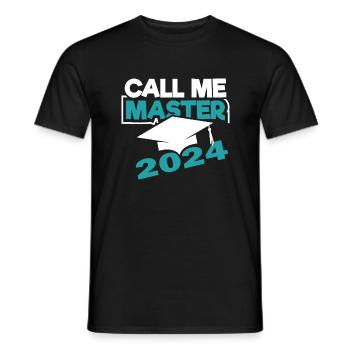 Master 2024 Master's Degree Graduation Doctorate - Men's T-Shirt - black - Front - AI Model Male 178 light (178cm)