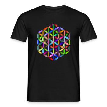 Fleur de vie - T-shirt homme - noir - Devant - AI Model Male 178 light (178cm)