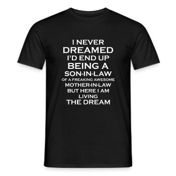 Je n'ai jamais rêvé de cadeaux de gendre de mère à La - T-shirt homme - noir - Devant - AI Model Male 178 light (178cm)