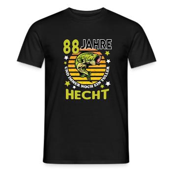 Geburtstag Toller Hecht Alter Jahre 88 - Männer T-Shirt - Schwarz - Vorne - AI Model Male 178 light (178cm)