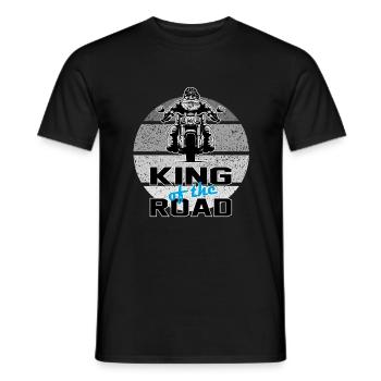 Motorradfahrer King of the Road - Männer T-Shirt - Schwarz - Vorne - AI Model Male 178 light (178cm)
