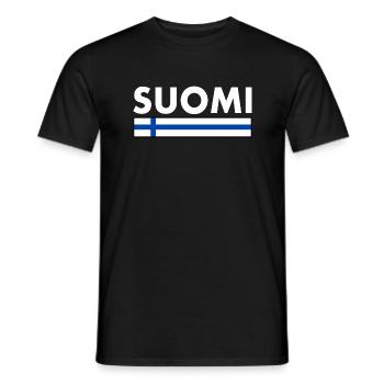 Suomi - Männer T-Shirt - Schwarz - Vorne - AI Model Male 178 light (178cm)