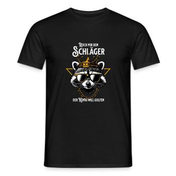 Reich mir den Schläger, der König will golf - Männer T-Shirt - Schwarz - Vorne - AI Model Male 178 light (178cm)