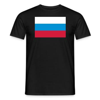 russia flag - Männer T-Shirt - Schwarz - Vorne - AI Model Male 178 light (178cm)