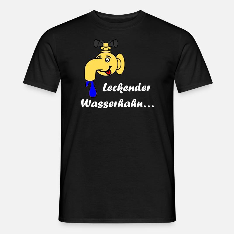 Leckender Wasserhahn - Männer T-Shirt - Schwarz
