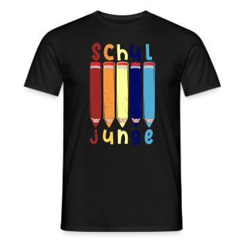 Stifte Schuljunge 2022 Schulbeginn T shirt - Männer T-Shirt - Schwarz - Vorne - AI Model Male 178 light (178cm)