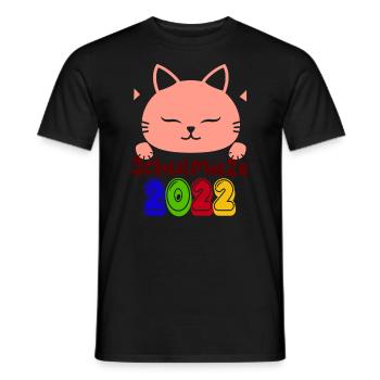 Mieze Schulkatze 2022 Schulbeginn T shirt - Männer T-Shirt - Schwarz - Vorne - AI Model Male 178 light (178cm)