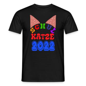 Schulbeginn Katze Schulkatze 2022 T shirt - Männer T-Shirt - Schwarz - Vorne - AI Model Male 178 light (178cm)