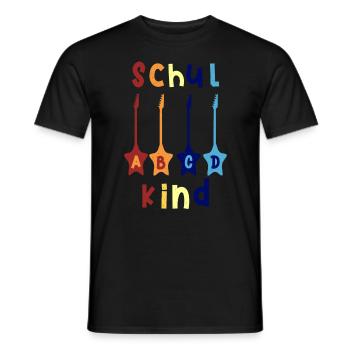 Schulkind ABCD Rockgitarre T shirt - Männer T-Shirt - Schwarz - Vorne - AI Model Male 178 light (178cm)